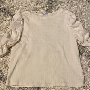 Cream Long Sleeve Top
